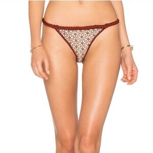 Samba Braided Red & White Lace Bikini Bottom